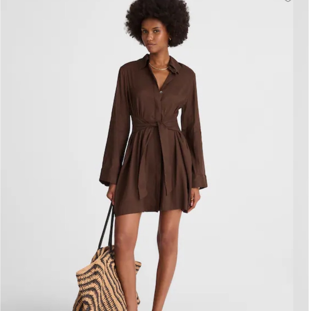 Madewell Tie Front Shirtdress